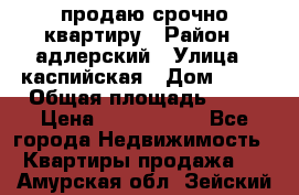 продаю срочно квартиру › Район ­ адлерский › Улица ­ каспийская › Дом ­ 68 › Общая площадь ­ 26 › Цена ­ 2 700 000 - Все города Недвижимость » Квартиры продажа   . Амурская обл.,Зейский р-н